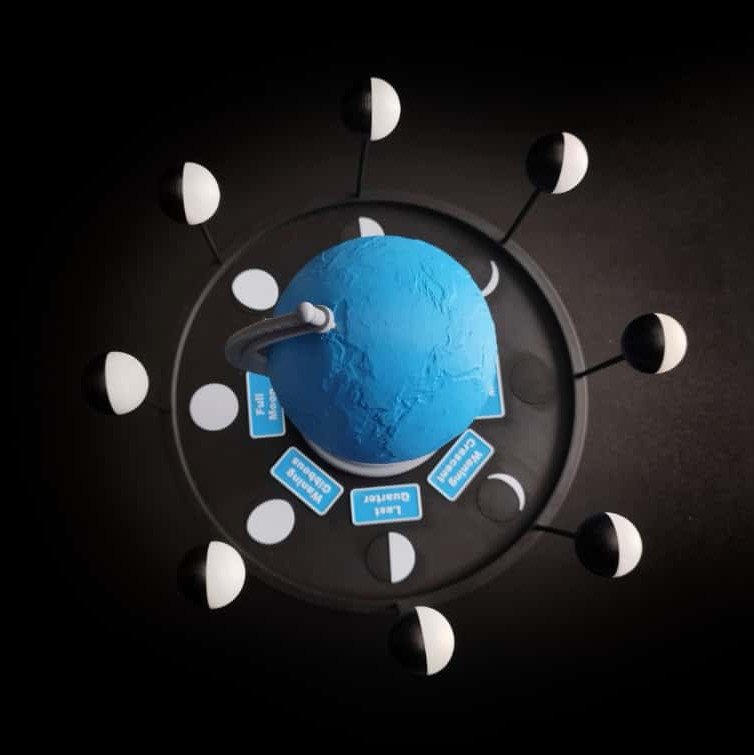 Ay Evreleri 3D Eğitim Modeli ve Oyunu - Astronomi Öğrenim Seti