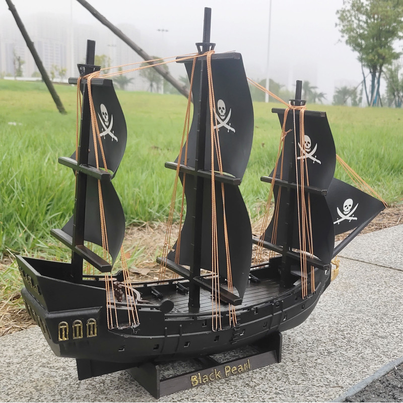 Korsanlar Karayip Siyah İnci 3D Baskı Gemi Modeli - Koleksiyon Parçası