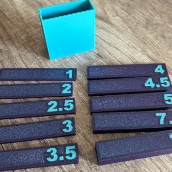 1mm-10mm Ölçüm Çubukları - 3D Baskı Hassas Ölçüm Aleti