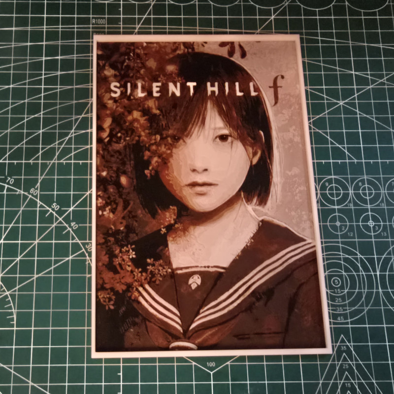 Silent Hill f Oyun Poster - 3D Baskı Hueforge Sanat Eseri