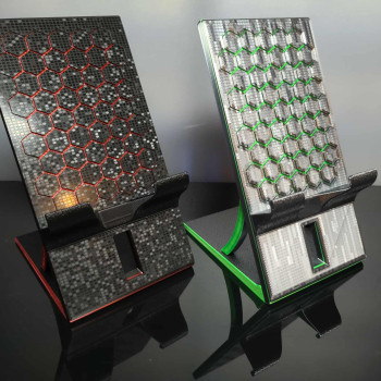 Bal Peteği Desenli Telefon Tutucu Stand - 3D Baskı