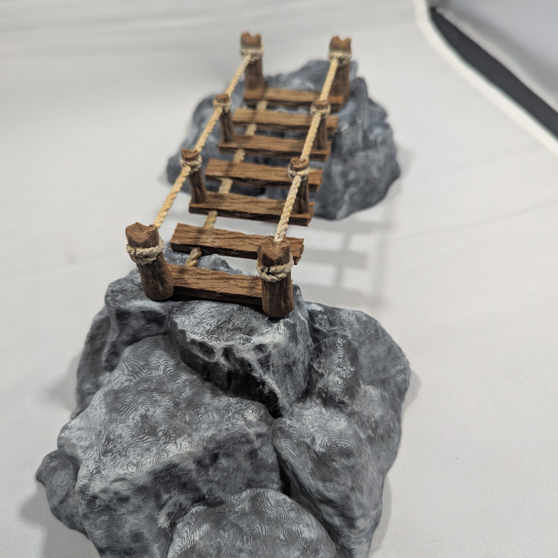 Desteksiz Kaya Uçurum DND Senaryo Modeli - 3D Baskılı Rol Yapma Oyunu Aksesuarı