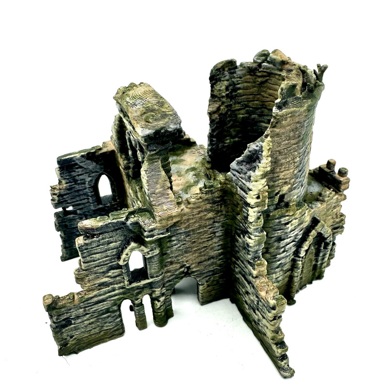 Orta Çağ Kale Harabesi 3D Baskı Teraryum ve Masaüstü Dekor