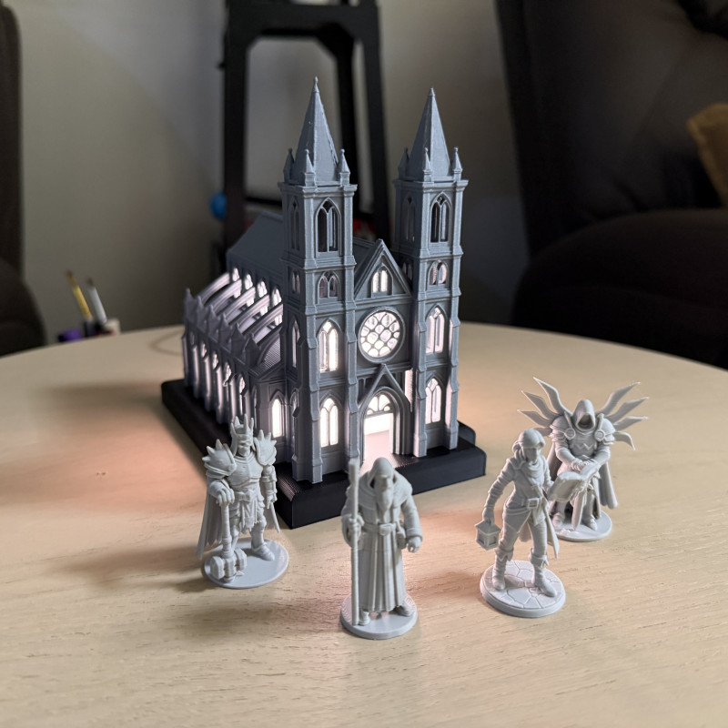 Diablo Katedral Lamba ve Karakter Dioraması - 3D Baskı