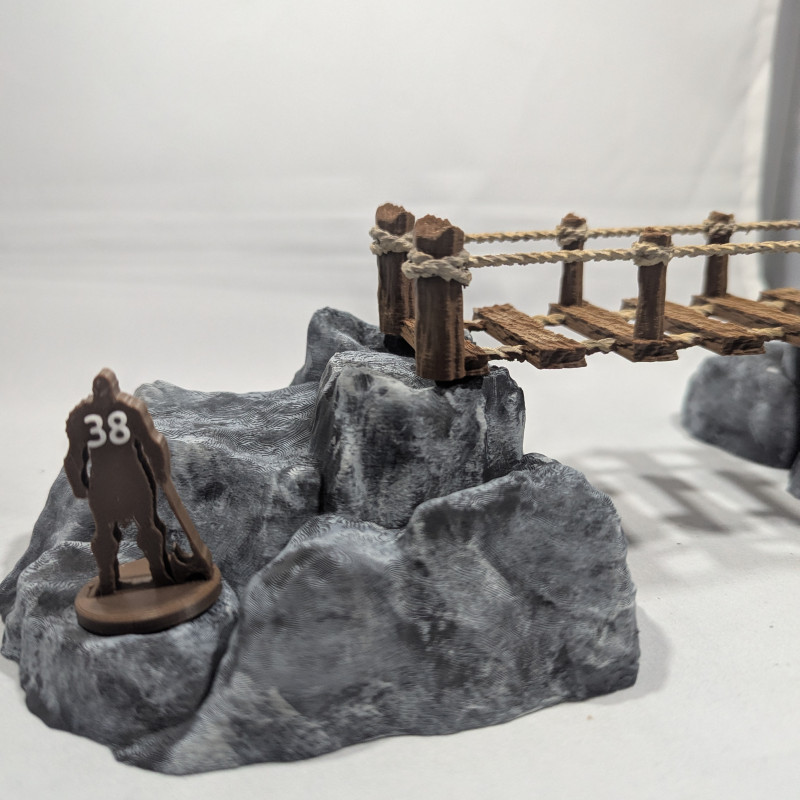 Desteksiz Kaya Uçurum DND Senaryo Modeli - 3D Baskılı Rol Yapma Oyunu Aksesuarı