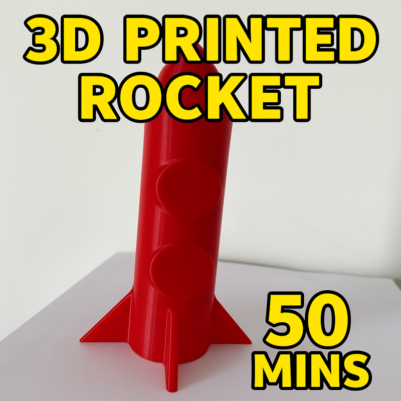 Spiral Roket Vazo - Hızlı 3D Baskı Eğitim Modeli