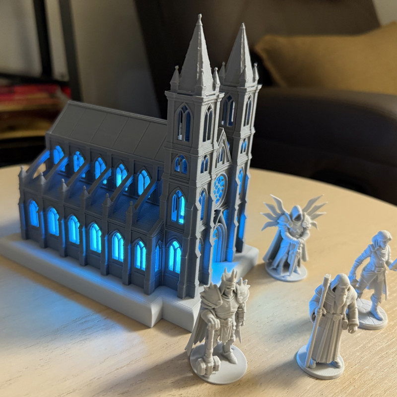 Diablo Katedral Lamba ve Karakter Dioraması - 3D Baskı