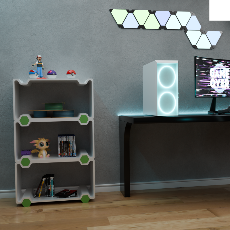 Modüler 3D Baskı Raf - Ölçeklenebilir ve Özelleştirilebilir