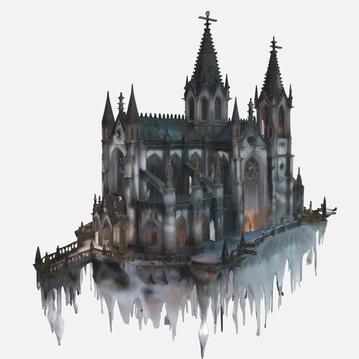 Korku Katedrali 3D Baskı Modeli - Boyanabilir Dekor