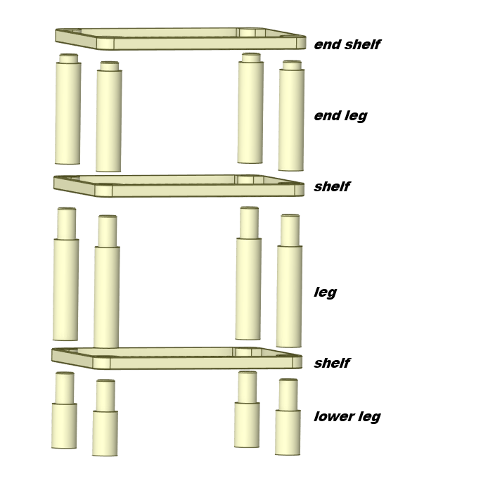 Modüler 3D Baskı Organizatör - Yığılabilir Raf Sistemi