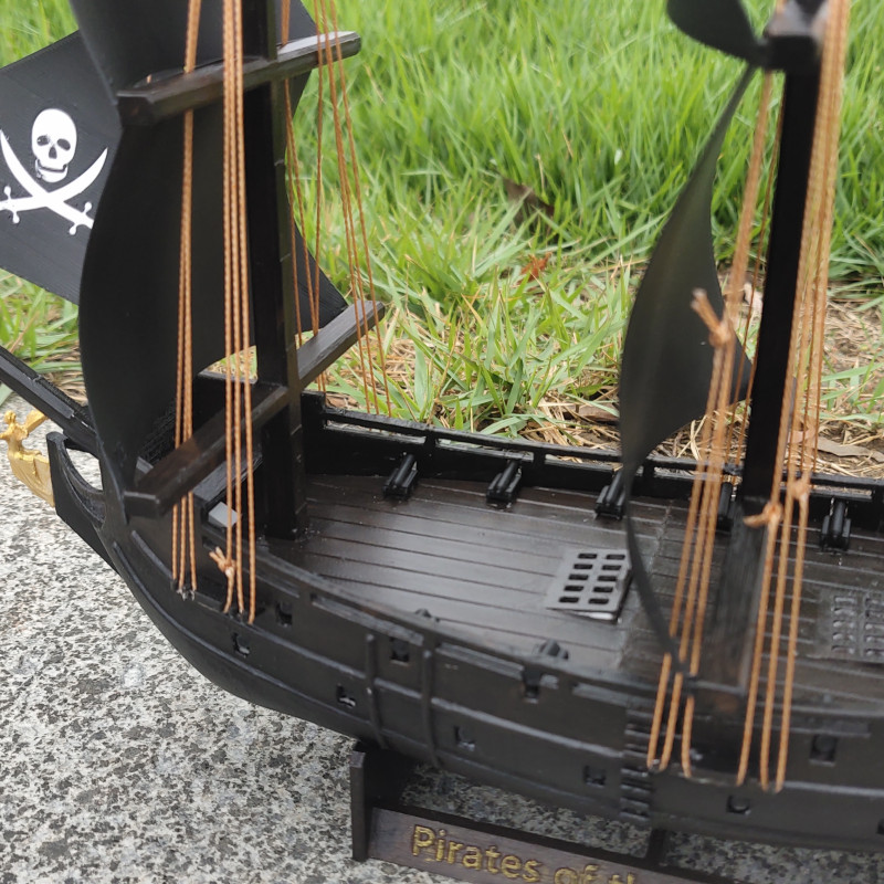 Korsanlar Karayip Siyah İnci 3D Baskı Gemi Modeli - Koleksiyon Parçası