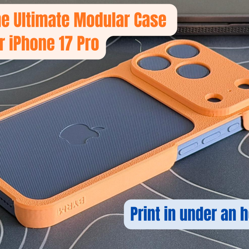 iPhone 17 Pro/Max Modüler Özelleştirilebilir Kılıf - 3D Baskı