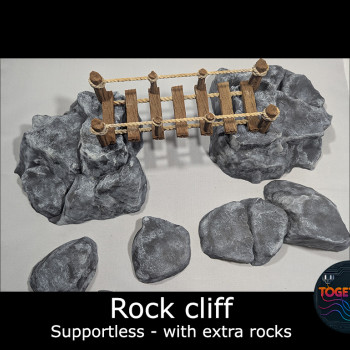 Desteksiz Kaya Uçurum DND Senaryo Modeli - 3D Baskılı Rol Yapma Oyunu Aksesuarı