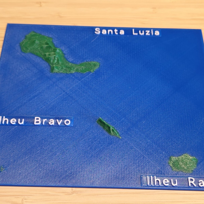 Yeşil Burun Adaları 3D Topografik Harita Seti - Eğitim ve Dekorasyon