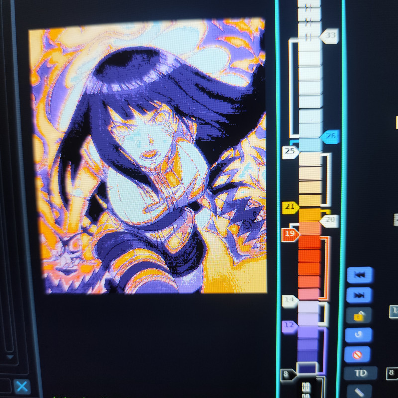 Naruto Shippuden Hinata Hueforge 3D Baskı Duvar Dekoru