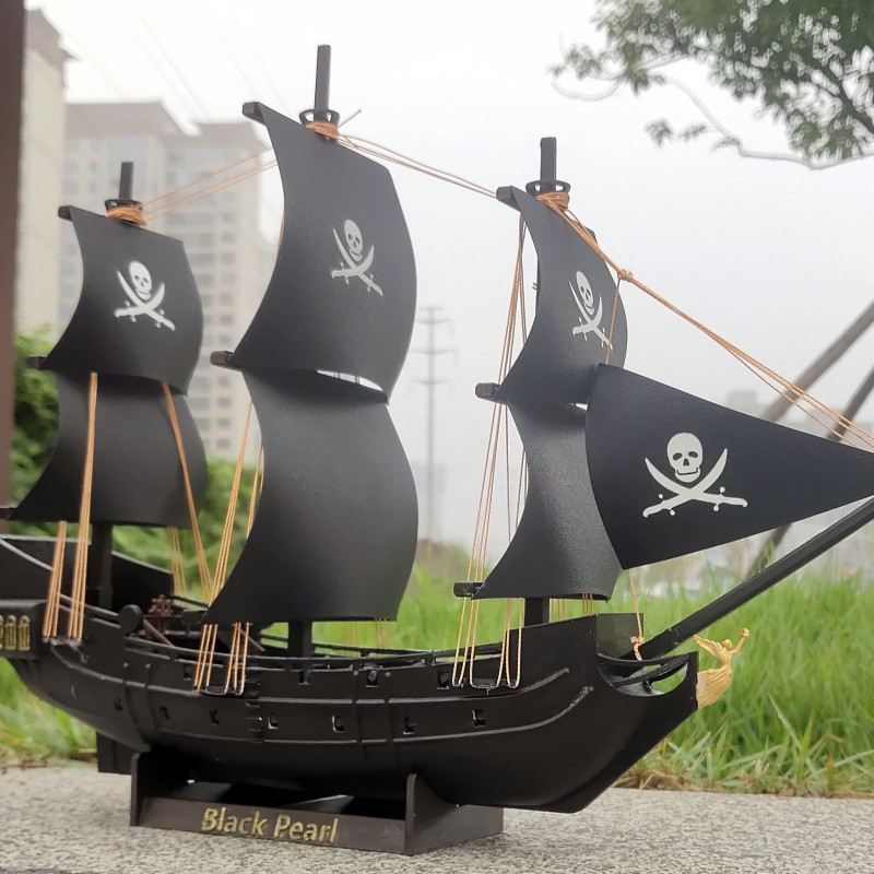 Korsanlar Karayip Siyah İnci 3D Baskı Gemi Modeli - Koleksiyon Parçası