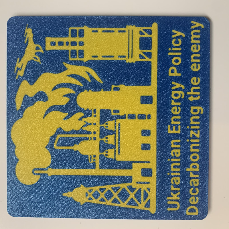 Ukrayna Enerji Politikası Tema Bardak Altlığı - 3D Baskı Özgürlük Tasarımı