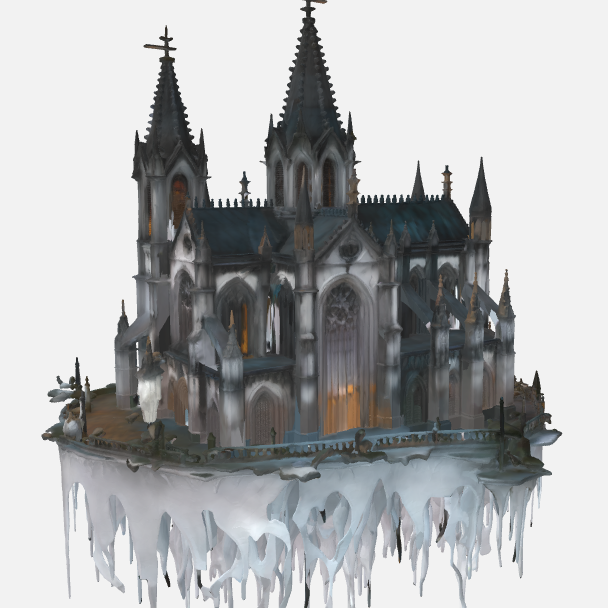 Korku Katedrali 3D Baskı Modeli - Boyanabilir Dekor