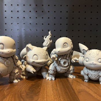 Zırhlı Pikachu 3D Baskı Heykel - Mecha Pokémon Koleksiyonu