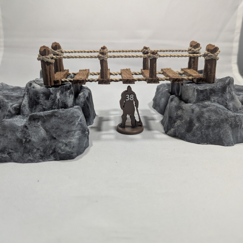 Desteksiz Kaya Uçurum DND Senaryo Modeli - 3D Baskılı Rol Yapma Oyunu Aksesuarı