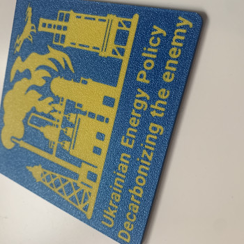 Ukrayna Enerji Politikası Tema Bardak Altlığı - 3D Baskı Özgürlük Tasarımı