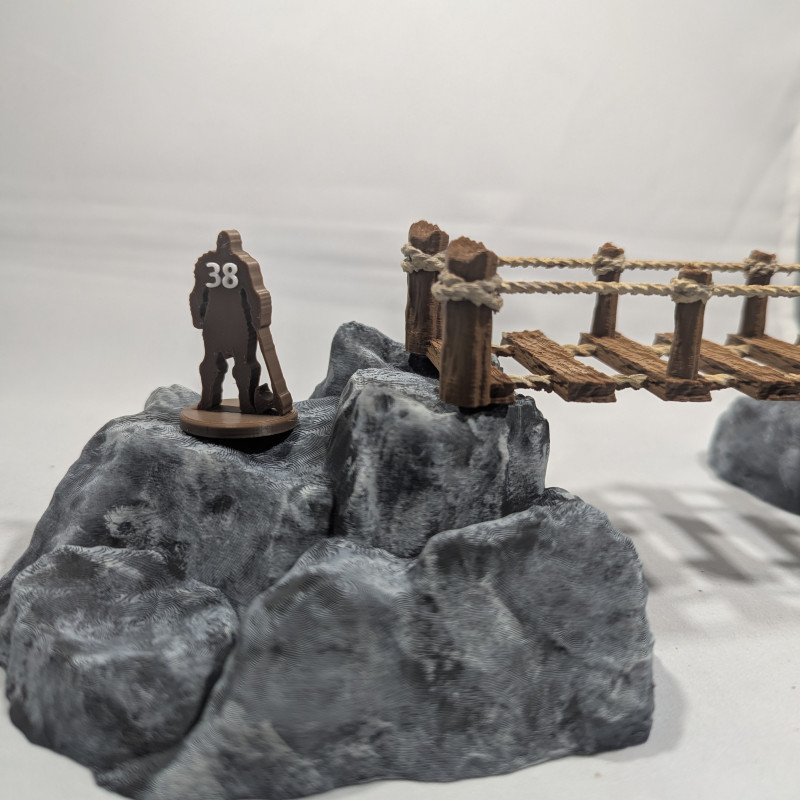 Desteksiz Kaya Uçurum DND Senaryo Modeli - 3D Baskılı Rol Yapma Oyunu Aksesuarı