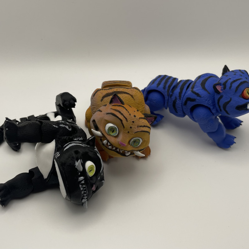 Esnek K-Pop Demon Hunters Derp Kaplan ve Kuş 3D Baskı Figür Seti