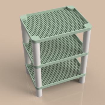 Modüler 3D Baskı Organizatör - Yığılabilir Raf Sistemi