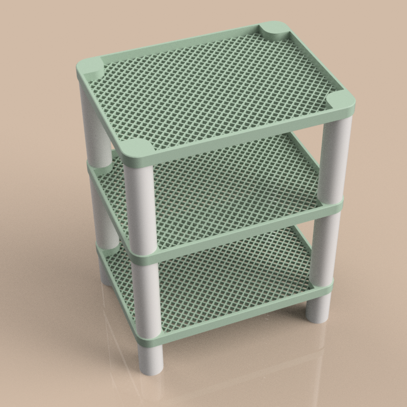 Modüler 3D Baskı Organizatör - Yığılabilir Raf Sistemi