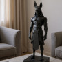 Minimalist Low Poly Anubis Heykeli - 3D Baskı Antik Mısır Dekoru