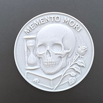 Memento Mori Plaket ve Anahtarlık - 3D Baskı Felsefi Aksesuar
