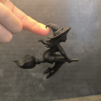 Dengeli Cadı 3D Baskı Cadı Süpürgesi Dekorasyon - Cadılar Bayramı