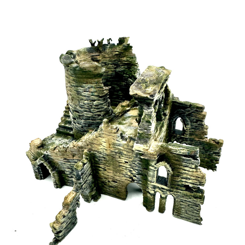 Orta Çağ Kale Harabesi 3D Baskı Teraryum ve Masaüstü Dekor