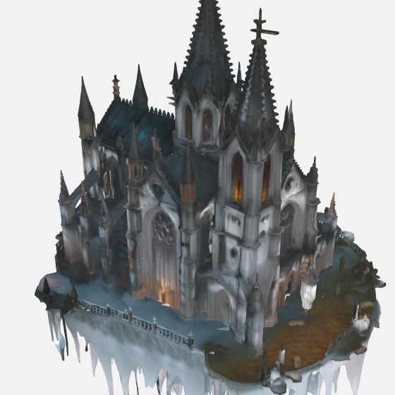 Korku Katedrali 3D Baskı Modeli - Boyanabilir Dekor