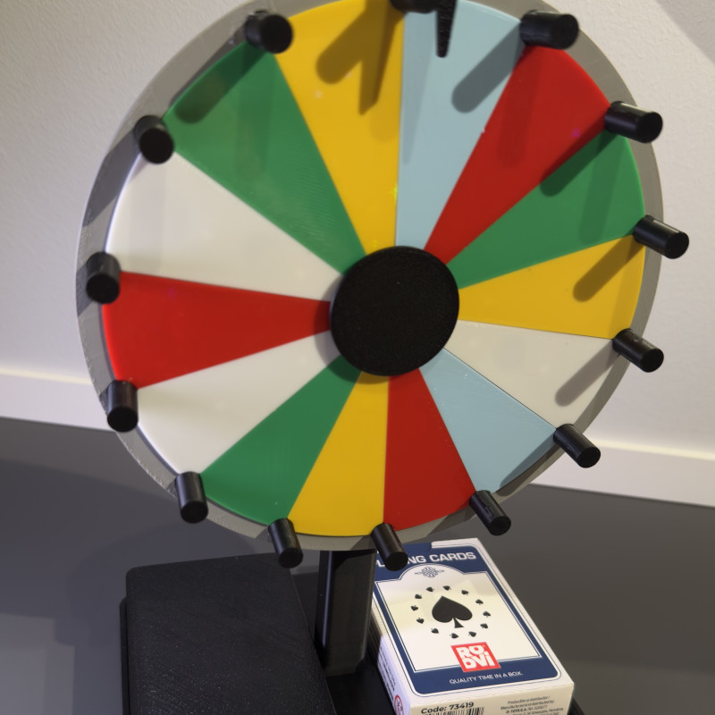 Renkli Mini Ödül Çarkı V2.0 – Modüler Depolamalı 3D Baskı Oyun