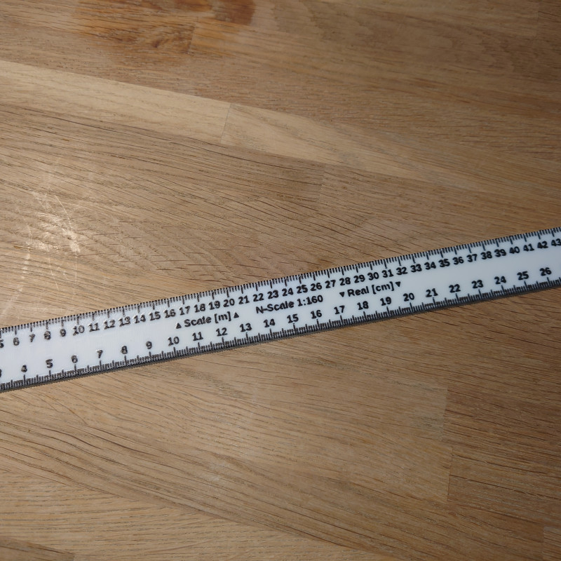 Model Ölçek Cetveli Seti - 12 Ölçekli Profesyonel 3D Baskı Cetvel