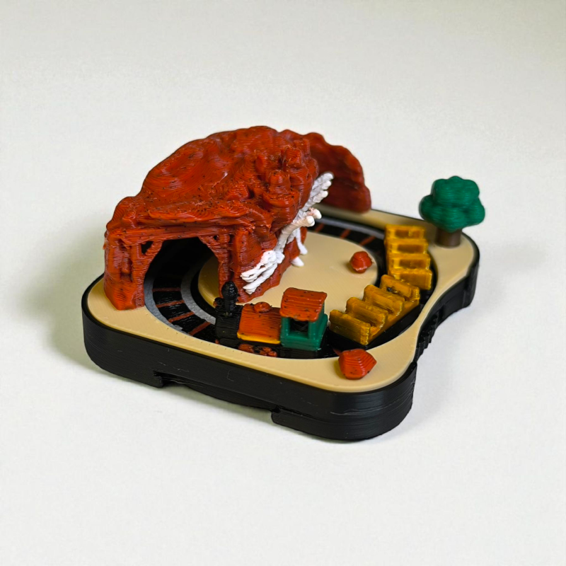 Mini Tren Saati - Big Thunder Mountain Disney Temalı 3D Baskı Kol Saati