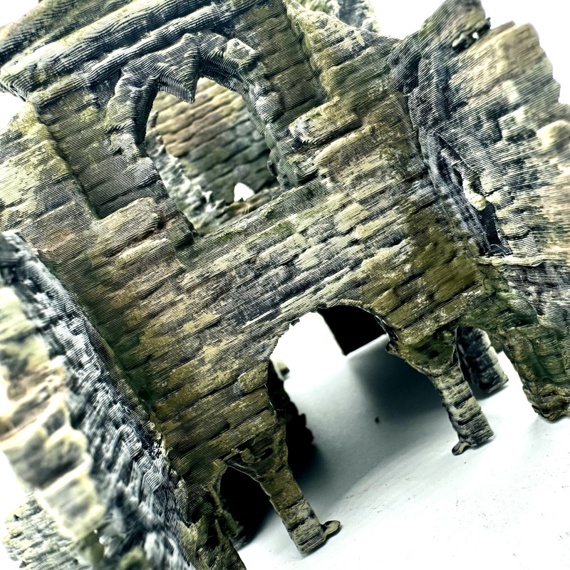 Orta Çağ Kale Harabesi 3D Baskı Teraryum ve Masaüstü Dekor