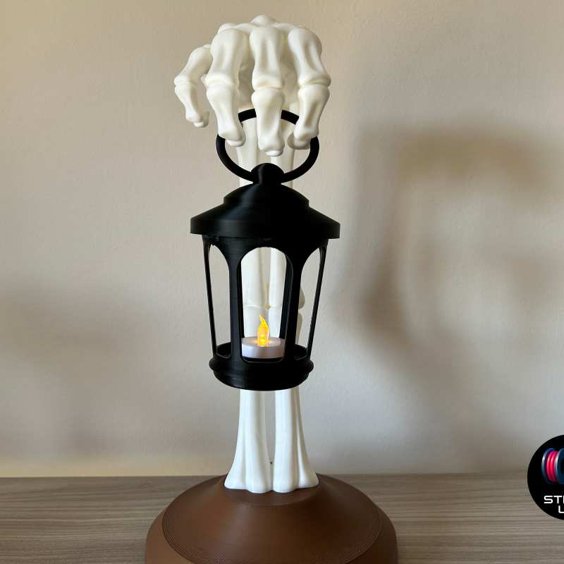 Ölümsüz Fener - İskelet Halloween Dekoru 3D Baskı
