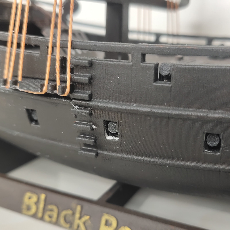 Korsanlar Karayip Siyah İnci 3D Baskı Gemi Modeli - Koleksiyon Parçası