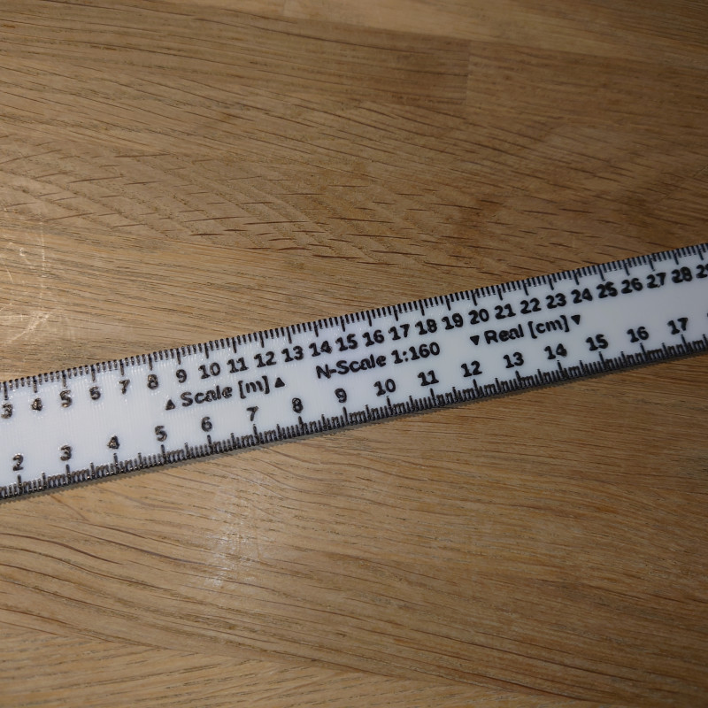 Model Ölçek Cetveli Seti - 12 Ölçekli Profesyonel 3D Baskı Cetvel