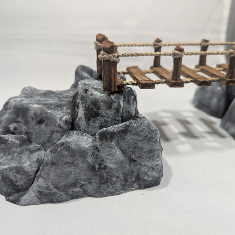 Desteksiz Kaya Uçurum DND Senaryo Modeli - 3D Baskılı Rol Yapma Oyunu Aksesuarı
