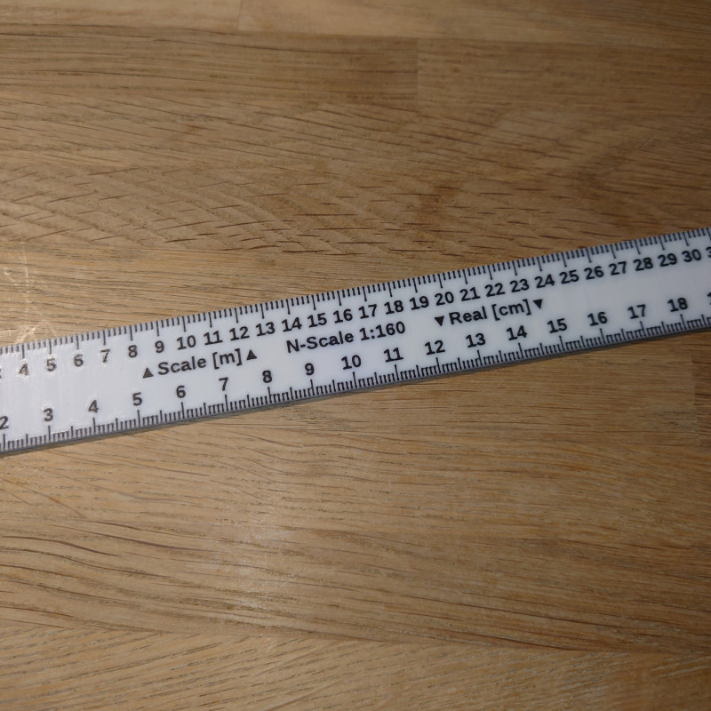 Model Ölçek Cetveli Seti - 12 Ölçekli Profesyonel 3D Baskı Cetvel