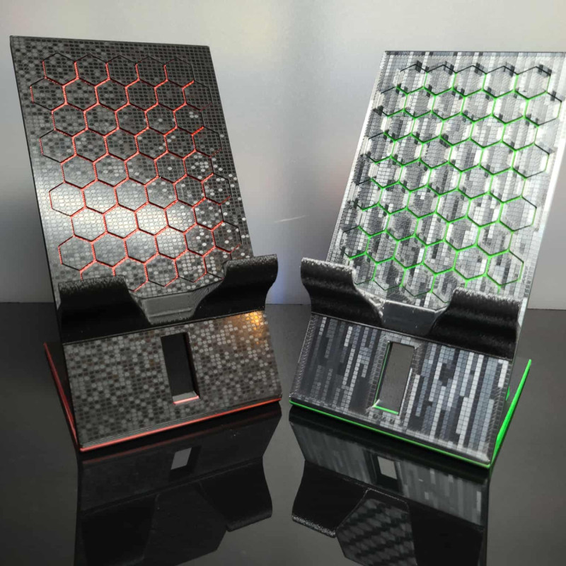 Bal Peteği Desenli Telefon Tutucu Stand - 3D Baskı