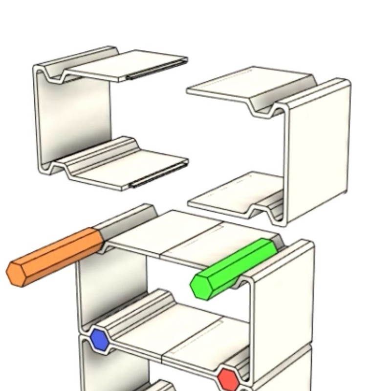 Modüler 3D Baskı Raf - Ölçeklenebilir ve Özelleştirilebilir