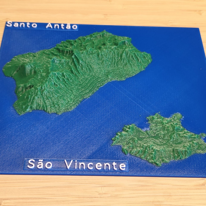 Yeşil Burun Adaları 3D Topografik Harita Seti - Eğitim ve Dekorasyon