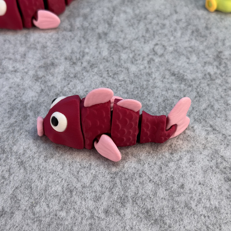 Hareketli Sevimli Balık 3D Baskı Modeli - Anahtarlık ve Dekor