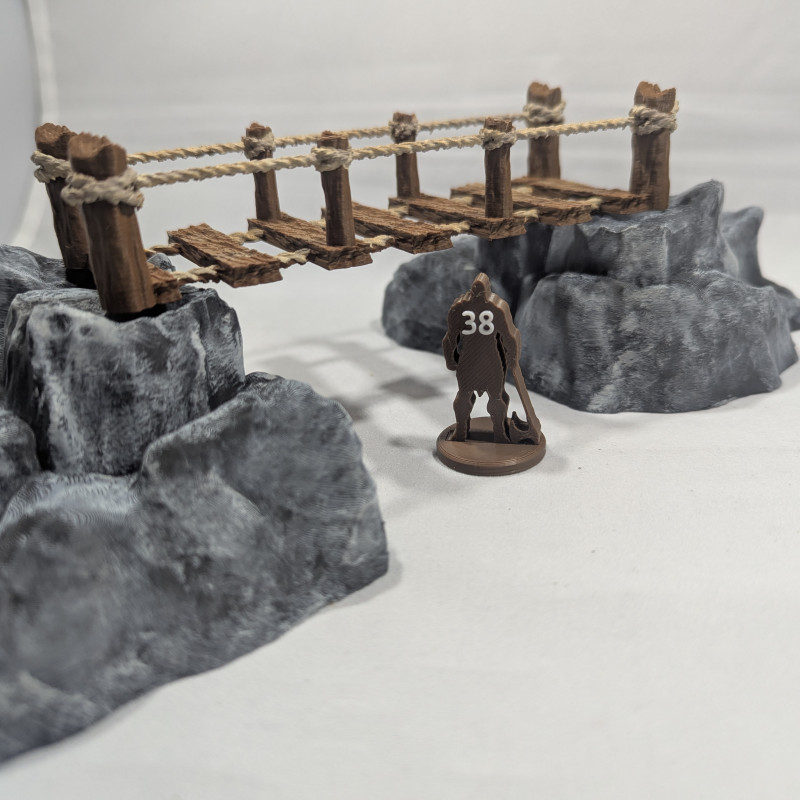 Desteksiz Kaya Uçurum DND Senaryo Modeli - 3D Baskılı Rol Yapma Oyunu Aksesuarı