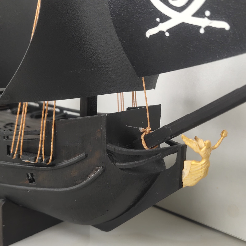 Korsanlar Karayip Siyah İnci 3D Baskı Gemi Modeli - Koleksiyon Parçası