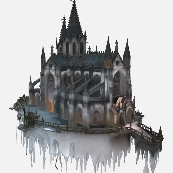 Korku Katedrali 3D Baskı Modeli - Boyanabilir Dekor
